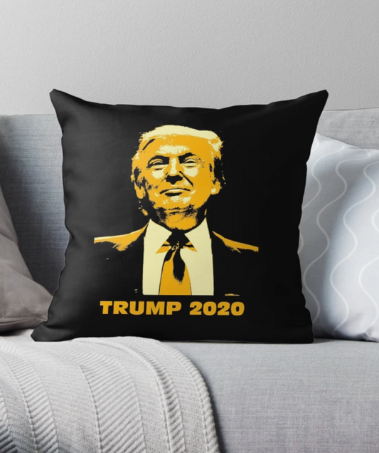 Trump 2020 Yellow Throw Pillow